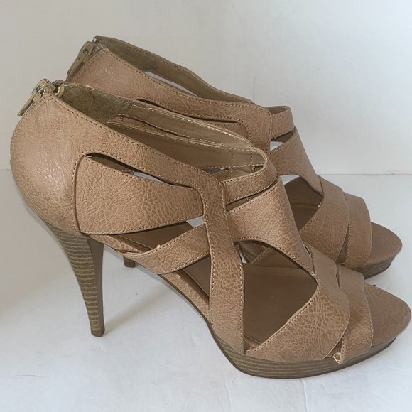 PURE ALFRED SUNG | Women's Stiletto Heels Tan Size 10 - Picture 1 of 8